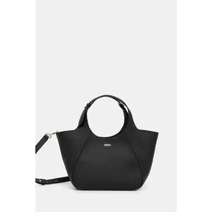 BOSS geantă de mână din piele întoarsă culoarea negru, 50552118 imagine