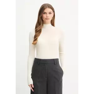 BOSS pulover de lână culoarea bej, light, cu turtleneck, 50549166 imagine