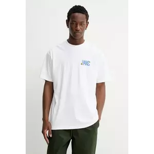 Vans tricou din bumbac culoarea alb, cu imprimeu, VN000PBRWHT1 imagine