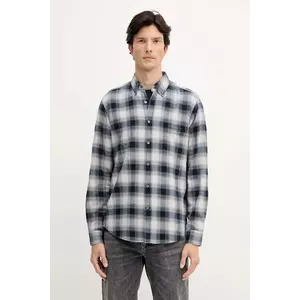 BOSS Orange cămașă din bumbac culoarea gri, cu guler button-down, regular, 50549430 imagine