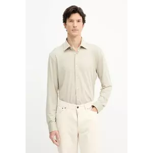 BOSS cămașă culoarea bej, cu guler clasic, slim, 50550563 imagine