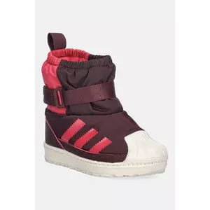 adidas Originals sneakers pentru copii SUPERSTAR 360 WTR BOOT culoarea bordo, JR5805 imagine
