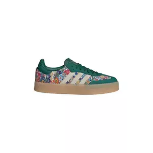 adidas Originals sneakers x Liberty London Sambae femei, culoarea verde, JH7289 imagine
