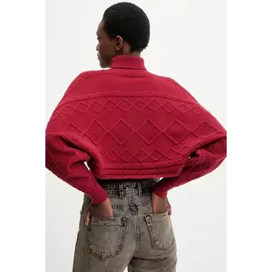 Answear.LAB pulover de cașmir culoarea rosu, călduros, cu guler imagine