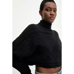 Answear.LAB pulover de cașmir culoarea negru, călduros, cu guler imagine