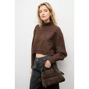 Answear.LAB pulover de cașmir culoarea maro, călduros, cu guler imagine