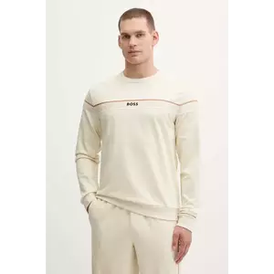 BOSS hanorac de bumbac culoarea negru, cu imprimeu, 50545589 imagine