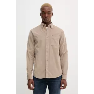 Tommy Jeans cămașă din velur culoarea maro, regular, DM0DM22021 imagine