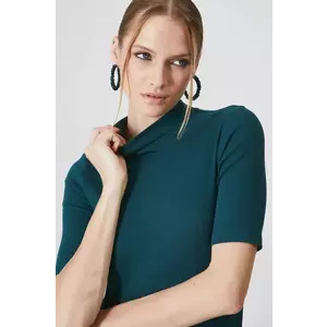 Medicine tricou culoarea verde, cu turtleneck imagine