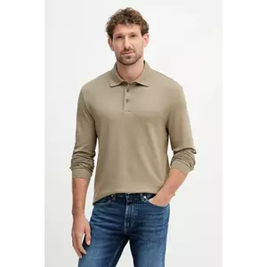 BOSS longsleeve din bumbac culoarea gri, uni, 50468392 imagine