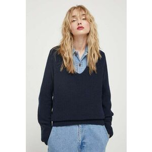 Marc O'Polo pulover de bumbac culoarea albastru marin imagine