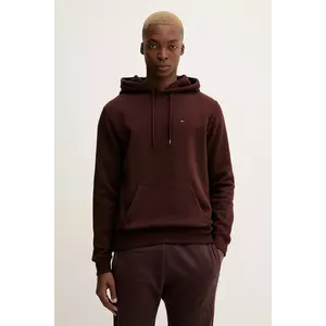 Tommy Jeans bluză culoarea bej, cu glugă, uni, DM0DM20742 imagine