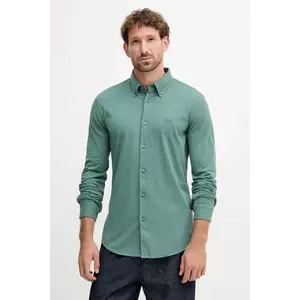 BOSS Orange cămașă din bumbac culoarea verde, cu guler button-down, slim, 50543089 imagine