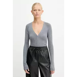 BOSS cardigan din lana culoarea gri, light, 50544904 imagine