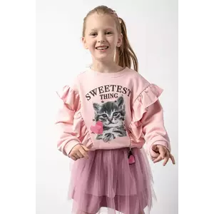 Coccodrillo bluză copii culoarea roz, cu imprimeu, CRAFT PUNK GIRL KIDS imagine