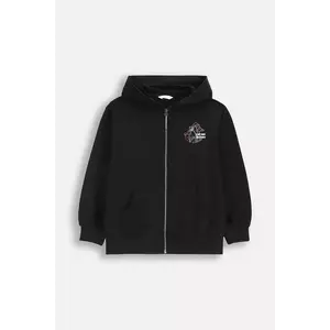 Coccodrillo bluză copii culoarea negru, cu glugă, cu imprimeu, RAVE GIRL JUNIOR imagine
