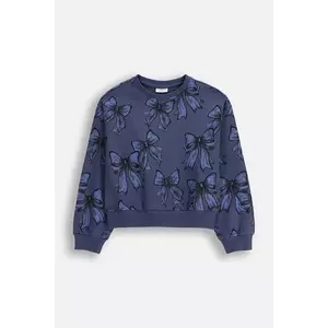 Coccodrillo bluză copii culoarea bleumarin, cu model, FABOLOUS GIRL JUNIOR imagine