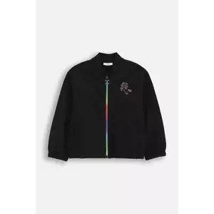 Coccodrillo bluză copii culoarea negru, cu glugă, cu imprimeu, RAVE GIRL KIDS imagine