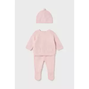 Mayoral Newborn compleu bebe 3-pack culoarea roz, 2564 imagine