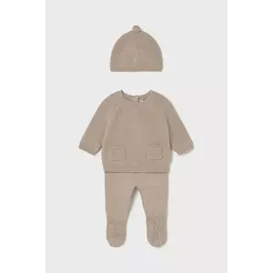 Mayoral Newborn compleu bebe 3-pack culoarea maro, 2564 imagine