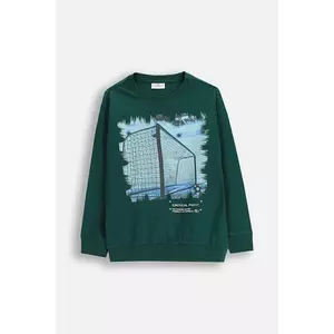 Coccodrillo longsleeve din bumbac pentru copii culoarea verde, cu imprimeu, X-RAY VISION BOY JUNIOR imagine