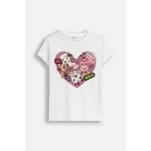 Coccodrillo tricou copii culoarea alb, CRAFT PUNK GIRL KIDS imagine