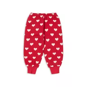 Konges Sløjd pantaloni copii LOUPY LOU SWEAT PANTS OCS culoarea rosu, uni, KS103873 imagine