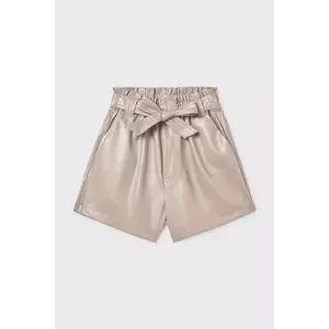 Mayoral pantaloni scurți copii culoarea bej, uni, talie reglabilă, 7218 imagine