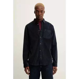 Tommy Jeans cămașă din velur culoarea bleumarin, regular, DM0DM22021 imagine