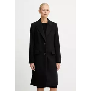 BOSS palton de lână culoarea negru, 50548371 imagine