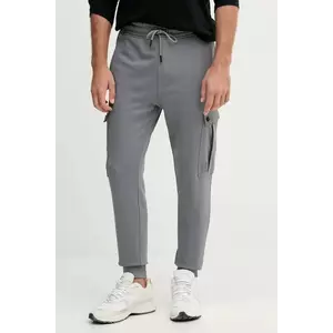 BOSS Orange pantaloni de trening din bumbac culoarea gri, uni, 50542917 imagine