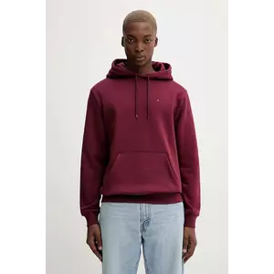 Tommy Jeans bluză culoarea bej, cu glugă, uni, DM0DM20742 imagine