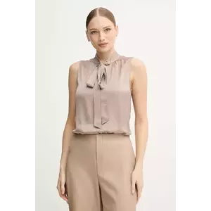 OUI bluză culoarea bej, uni, 89112 imagine