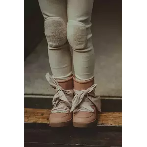 Donsje ghete de zăpadă din piele pentru copii Ganza Boots culoarea bej, 2024300 imagine