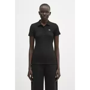 Lacoste polo de bumbac culoarea negru, DF5377 imagine