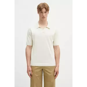 Norse Projects polo din in Leif Cotton Linen Polo culoarea bej, uni, N45.0502.0219 imagine