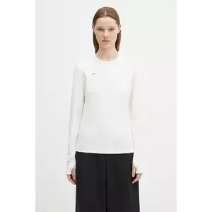 Pangaia longsleeve Cotton-Stretch Long-Sleeved Top culoarea alb, 10002429 imagine