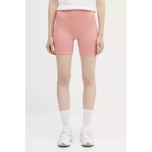 Pangaia pantaloni scurți Plant-Stretch Compressive Shorts culoarea roz, uni, high waist, 10002485 imagine