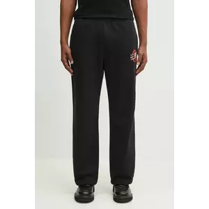 MM6 Maison Margiela pantaloni de trening din bumbac bărbați, culoarea negru, cu imprimeu, SH2KA0027 imagine