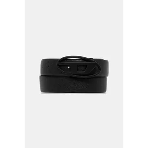 Diesel curea de piele cu două fețe OVAL D LOGO B-1DR REV II culoarea negru, X09812.P4420 imagine