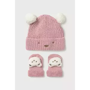 Mayoral Newborn pălărie și șosete pentru bebe culoarea roz, 9933 imagine