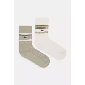 Lacoste șosete 2-pack culoarea bej, RA5988 imagine