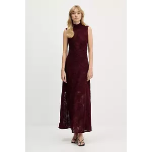 Rotate rochie culoarea bordo, maxi, evazați, 1136172734 imagine