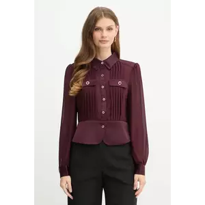 Morgan cămașă culoarea bordo, CLOCLO imagine