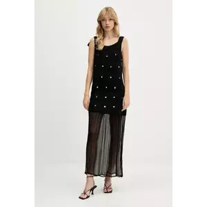 Never Fully Dressed rochie culoarea negru, maxi, mulată, NFDDR2258 imagine