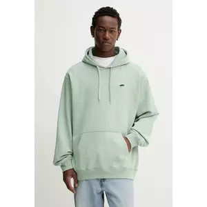 Vans hanorac de bumbac culoarea turcoaz, cu glugă, uni, VN000P58EMW1 imagine