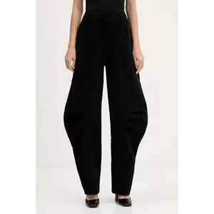Rotate pantaloni culoarea negru, lat, high waist, 114826100 imagine