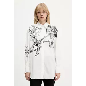 Desigual cămașă din bumbac BYN LACROIX culoarea alb, cu guler clasic, relaxed, 25WWCW07 imagine