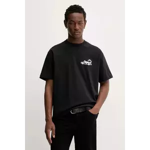 Vans tricou din bumbac culoarea negru, cu imprimeu, VN000PDABLK1 imagine