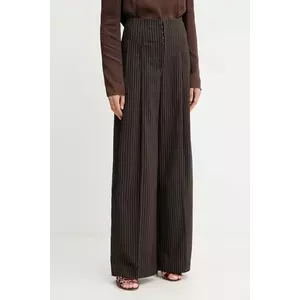 Rotate pantaloni culoarea maro, lat, high waist, 1146983065 imagine